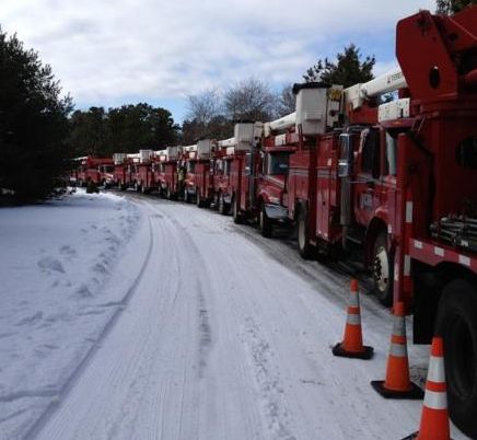 Trucks with Snow